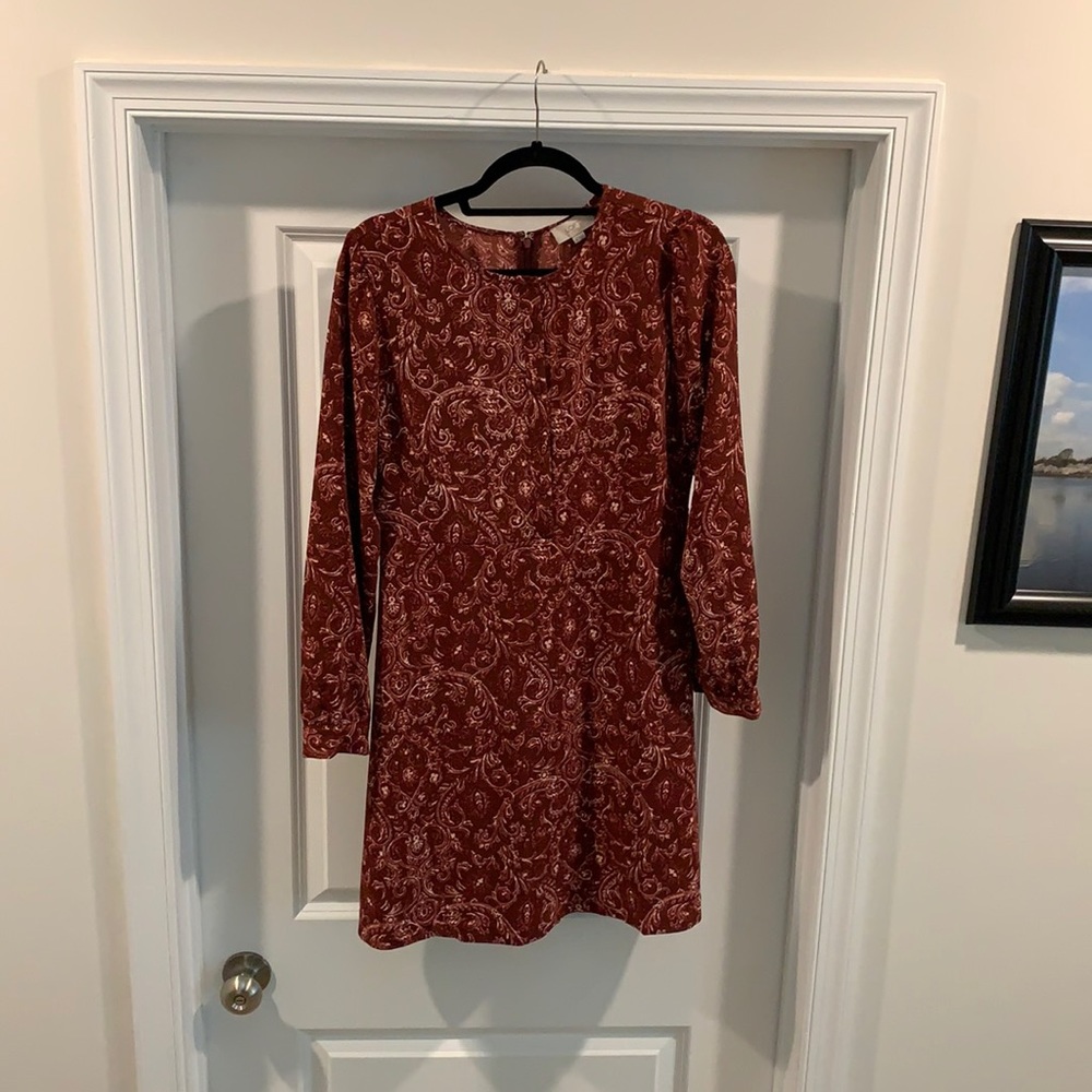 Red Paisley Women’s Shirt Dress